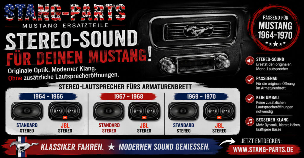 Stereo-Lautsprecher für den Ford Mustang 1964–1970